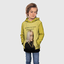 Толстовка-худи детская Billie Eilish: Where Do We Go?, цвет: 3D-черный — фото 2