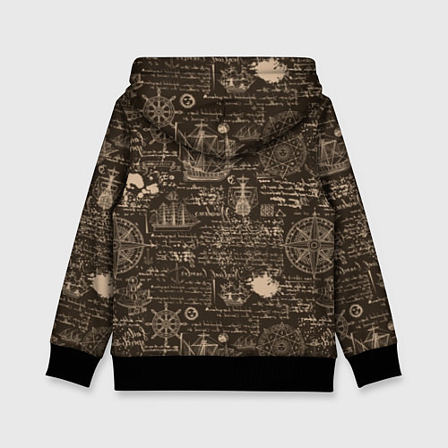 Детская толстовка Старая рукопись путешественника / 3D-Черный – фото 2