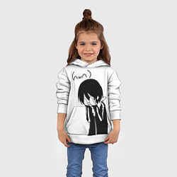 Толстовка-худи детская Бездомный бог, цвет: 3D-белый — фото 2