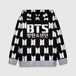 Толстовка-худи детская BTS: Black Pattern, цвет: 3D-меланж