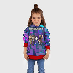 Толстовка-худи детская Minecraft Heroes, цвет: 3D-красный — фото 2