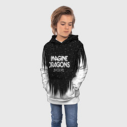 Толстовка-худи детская IMAGINE DRAGONS, цвет: 3D-белый — фото 2