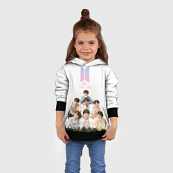 Толстовка-худи детская Take love BTS, цвет: 3D-черный — фото 2