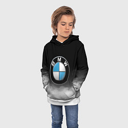 Толстовка-худи детская BMW, цвет: 3D-белый — фото 2