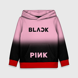 Толстовка-худи детская Blackpink - розово-черный, цвет: 3D-красный