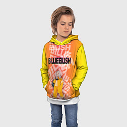 Толстовка-худи детская Billie Eilish: Yellow Mood, цвет: 3D-белый — фото 2