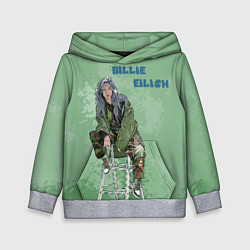 Толстовка-худи детская Billie Eilish: Green Motive, цвет: 3D-меланж