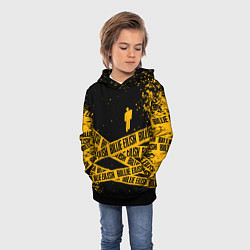 Толстовка-худи детская BILLIE EILISH: Yellow & Black Tape, цвет: 3D-черный — фото 2