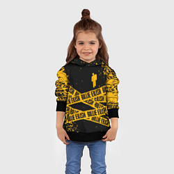 Толстовка-худи детская BILLIE EILISH: Yellow & Black Tape, цвет: 3D-черный — фото 2