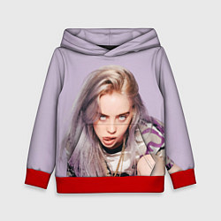 Толстовка-худи детская BILLIE EILISH: Puprle Mood, цвет: 3D-красный