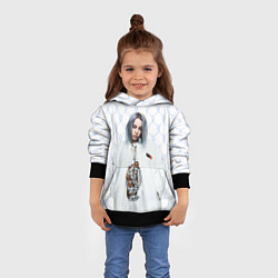 Толстовка-худи детская BILLIE EILISH: White Fashion, цвет: 3D-черный — фото 2