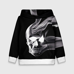 Толстовка-худи детская Wind - smoky skull, цвет: 3D-белый