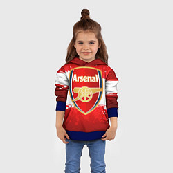 Толстовка-худи детская Arsenal, цвет: 3D-синий — фото 2