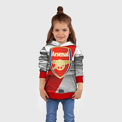 Толстовка-худи детская Arsenal, цвет: 3D-красный — фото 2