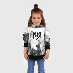 Толстовка-худи детская АРИЯ, цвет: 3D-черный — фото 2