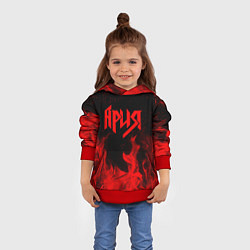 Толстовка-худи детская АРИЯ, цвет: 3D-красный — фото 2