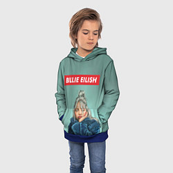 Толстовка-худи детская Billie Eilish, цвет: 3D-синий — фото 2