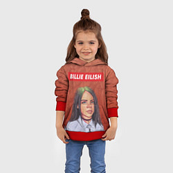 Толстовка-худи детская Billie Eilish, цвет: 3D-красный — фото 2