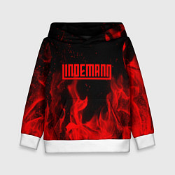 Толстовка-худи детская LINDEMANN: Red Fire, цвет: 3D-белый