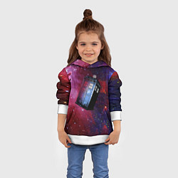 Толстовка-худи детская Doctor Who, цвет: 3D-белый — фото 2
