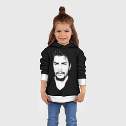 Толстовка-худи детская Че Гевара, цвет: 3D-белый — фото 2