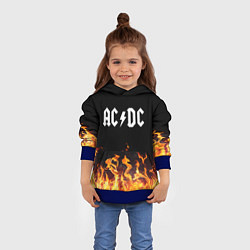 Толстовка-худи детская AC DC, цвет: 3D-синий — фото 2