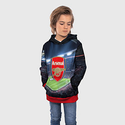 Толстовка-худи детская FC Arsenal, цвет: 3D-красный — фото 2