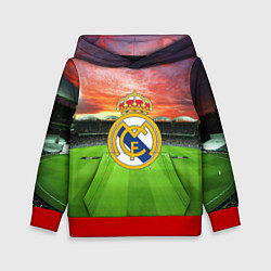 Толстовка-худи детская FC Real Madrid, цвет: 3D-красный