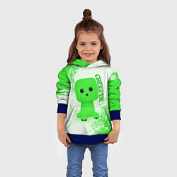 Толстовка-худи детская MINECRAFT CREEPER, цвет: 3D-синий — фото 2
