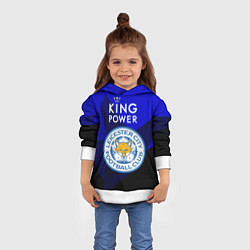Толстовка-худи детская Leicester City, цвет: 3D-белый — фото 2