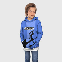 Толстовка-худи детская Archery, цвет: 3D-белый — фото 2