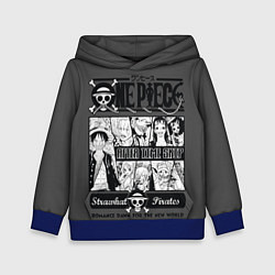 Толстовка-худи детская One Piece, цвет: 3D-синий
