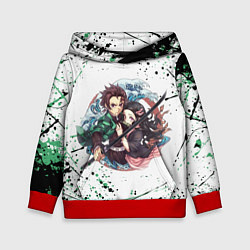 Толстовка-худи детская KIMETSU NO YAIBA, цвет: 3D-красный
