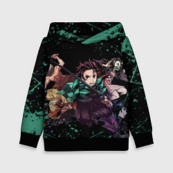 Толстовка-худи детская KIMETSU NO YAIBA, цвет: 3D-черный