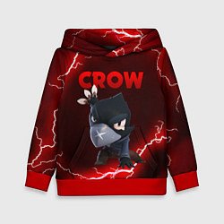 Толстовка-худи детская BRAWL STARS CROW, цвет: 3D-красный