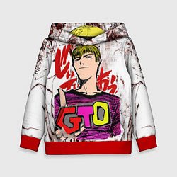Толстовка-худи детская GTO Крутой учитель онидзука, цвет: 3D-красный