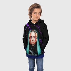 Толстовка-худи детская BILLIE EILISH, цвет: 3D-синий — фото 2