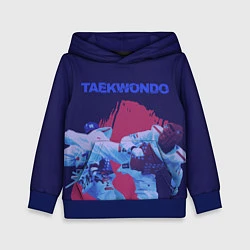 Толстовка-худи детская Taekwondo, цвет: 3D-синий