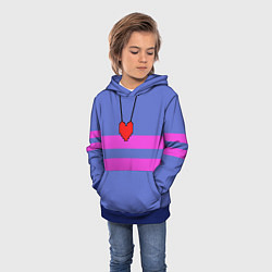 Толстовка-худи детская UNDERTALE FRISK ФРИСК, цвет: 3D-синий — фото 2