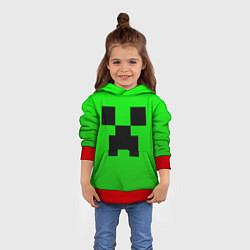 Толстовка-худи детская MINECRAFT, цвет: 3D-красный — фото 2