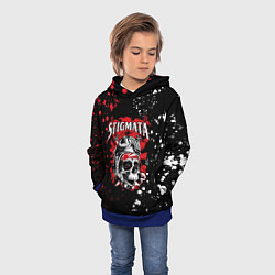 Толстовка-худи детская Stigmata, цвет: 3D-синий — фото 2