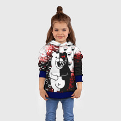 Толстовка-худи детская MONOKUMA, цвет: 3D-синий — фото 2