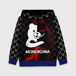 Толстовка-худи детская MONOKUMA, цвет: 3D-синий