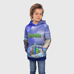 Толстовка-худи детская Terraria, цвет: 3D-синий — фото 2