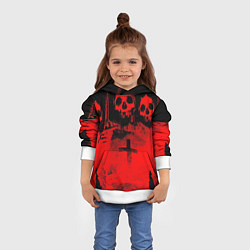Толстовка-худи детская Анархия, цвет: 3D-белый — фото 2