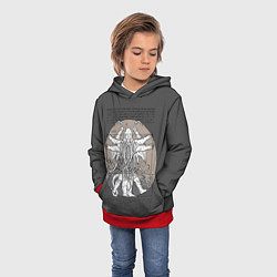 Толстовка-худи детская Cthulhu, цвет: 3D-красный — фото 2