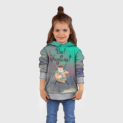 Толстовка-худи детская Рыбак, цвет: 3D-меланж — фото 2
