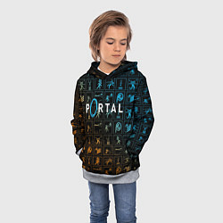 Толстовка-худи детская PORTAL, цвет: 3D-меланж — фото 2