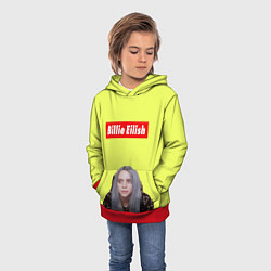 Толстовка-худи детская BILLIE EILISH, цвет: 3D-красный — фото 2