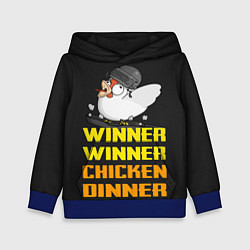 Толстовка-худи детская Winner Chicken Dinner, цвет: 3D-синий